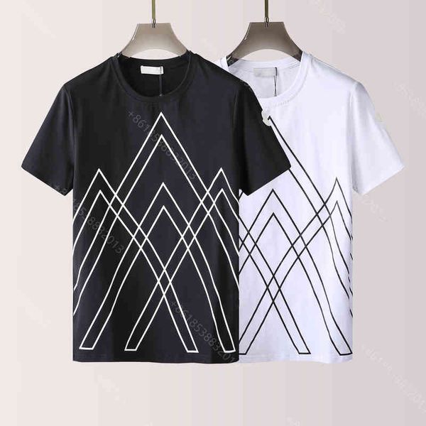 

summer designer t shirts for men fashion cotton round neck pullover t-shirt pressing machine printing moncl... brand album letter logo men c, White;black