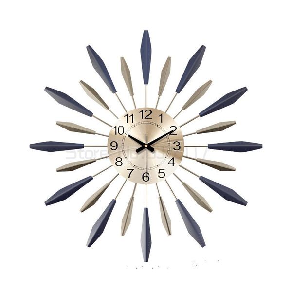 

wall clocks living room mute fashion light luxury decoration personalized and creative iron digital clock modern design