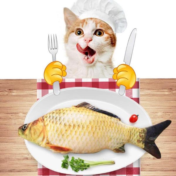 

cat toys soft plush fish pet creative 3d carp shape toy gifts catnip stuffed pillow doll simulation playing