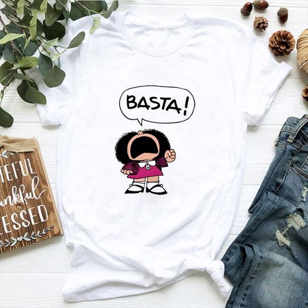 

men cartoon paz mafalda mens t shirts or quiero cafe printed anime graphic harajuku funny female tee clothing, White;black