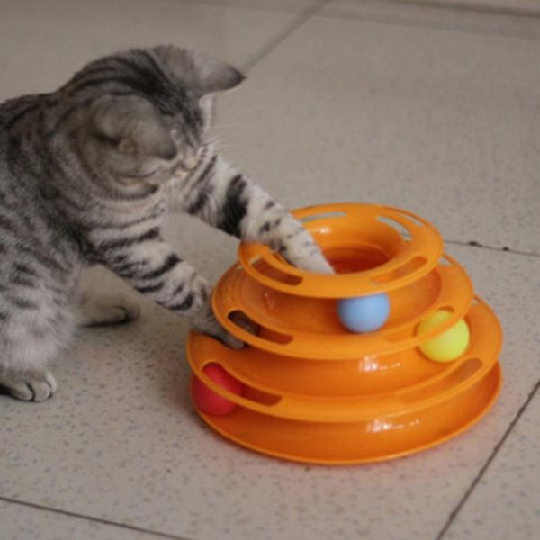 

cat toys toy pet mimi three-tier turntable puzzle rolling ball ll