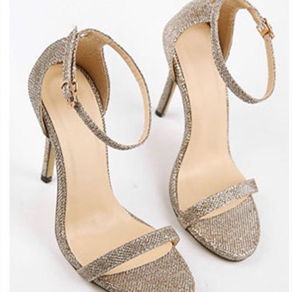 

fresh one-character buckle fairy women's sandals high-heeled shoes summer 2021 small, Black