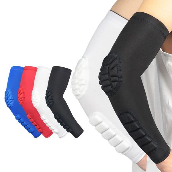 

elbow & knee pads 1pc crashproof support compression basketball cycling sports sleeve arm brace protector outdoor safety, Black;gray