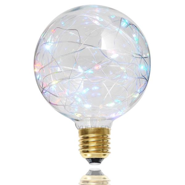 

bulbs 3pcs g95 vintage string fairy led bulb colorful lamp e27 filament starry home decorate edison globe lighitng