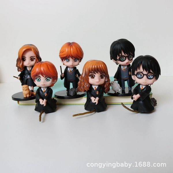 

6 harry potter micro landscape diy ornaments cake decoration blind box twist doll
