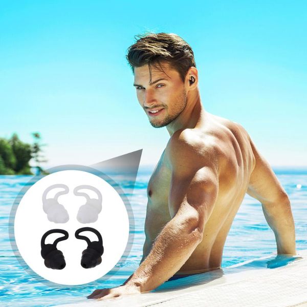 

nose clip 4pcs silicone swimming earplugs waterproof reusable ear plugs for