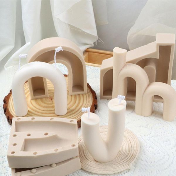

craft tools korean candle silicone mold abstract architectural geometric line wave scented mould creative handmade soap making