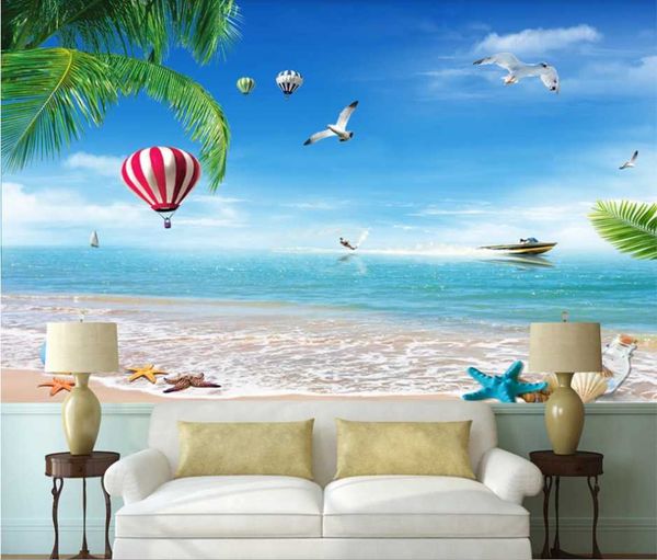 

wallpapers xue su customized large wallpaper mural summer beautiful maldives beach sea view living room bedroom background wall