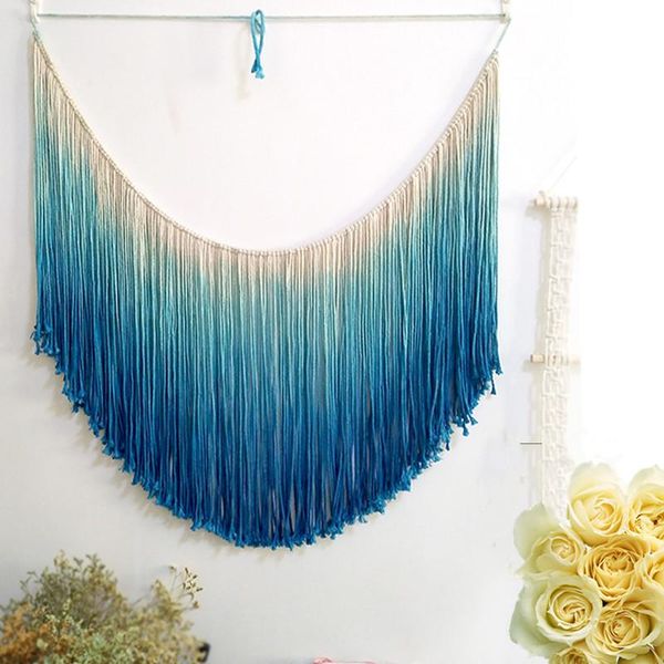 

tapestries art aesthetic tapestry background bedroom bohemian design wall blue gradient europe striped tapiz pared room decoration