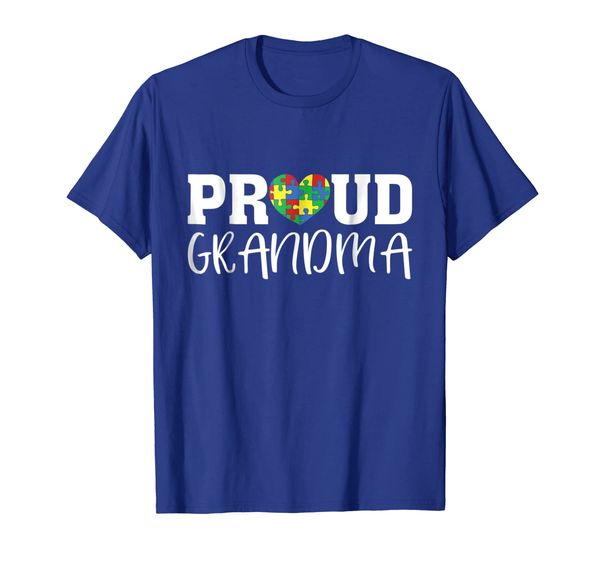 

autism grandma puzzle heart | autism awareness t-shirt, White;black