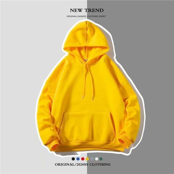 

2021cec sweater men's plush hooded bottom shirt hip hop ins loose harajuku coat les cool t lazy style, Black