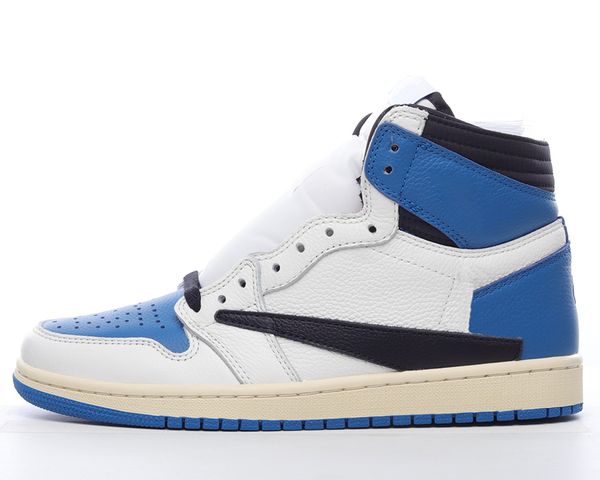 

jumpman 1s high og sp travis s x fragment basketball shoes military blue sports outdoor sneakers ship with box