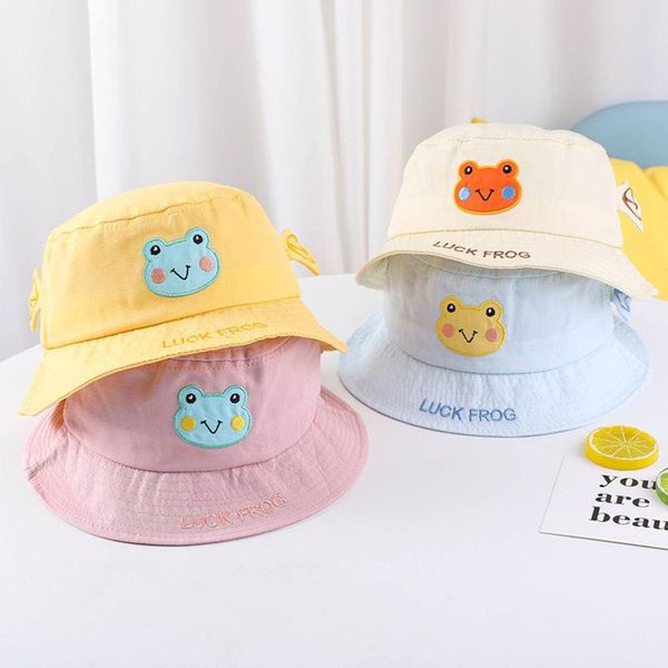 

toddler kids baby boys girls bucket hat cute animal sun cap kid summer breathable beach caps & hats, Yellow