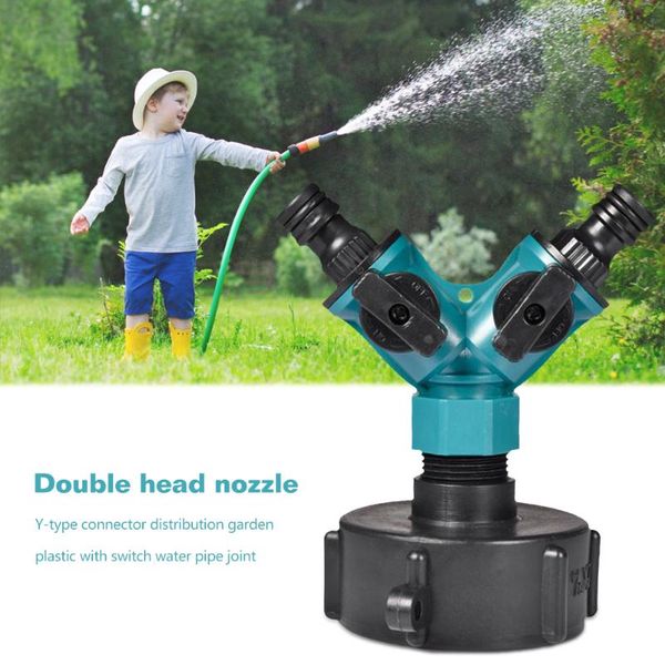 

3/4 garden faucet y-type distribution water pipe drip irrigation plant tools joint double head small nozzle watering equipments