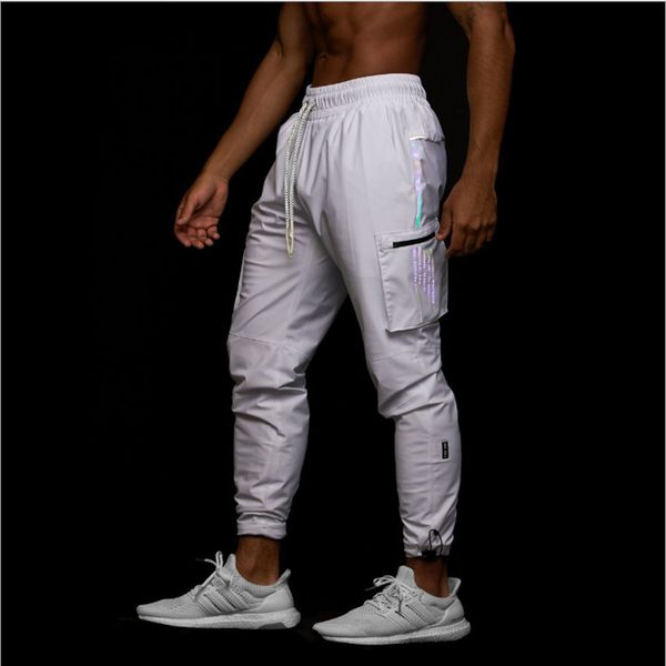 

pants trousers 2021 autumn woven necking trend overalls men's leisure sports, Black