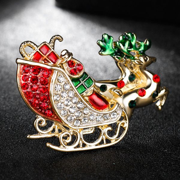 

creative jewelry christmas pins christmas-brooches corsage christmas- hat tree collar boots snowman sleigh bell penguin christmas-decoration, Gray