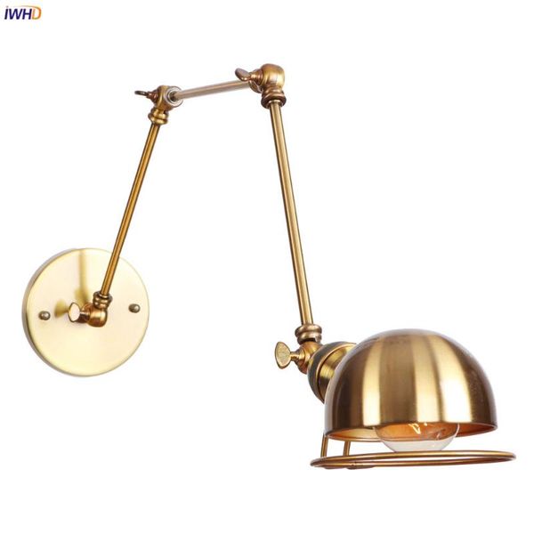 

wall lamps iwhd luminaire gold long arm lamp bedroom stair mirror beside loft industrial vintage light applique murale lumiaire