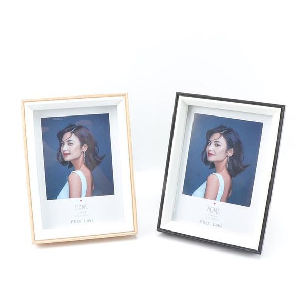 

5inch wooden stereo hollow creative po frame setting table nordic wall hanging picture customization frames