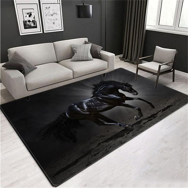 

carpets modern decor carpet sofa area rug horses pattern shoebox mat bedside kitchen children play for living room