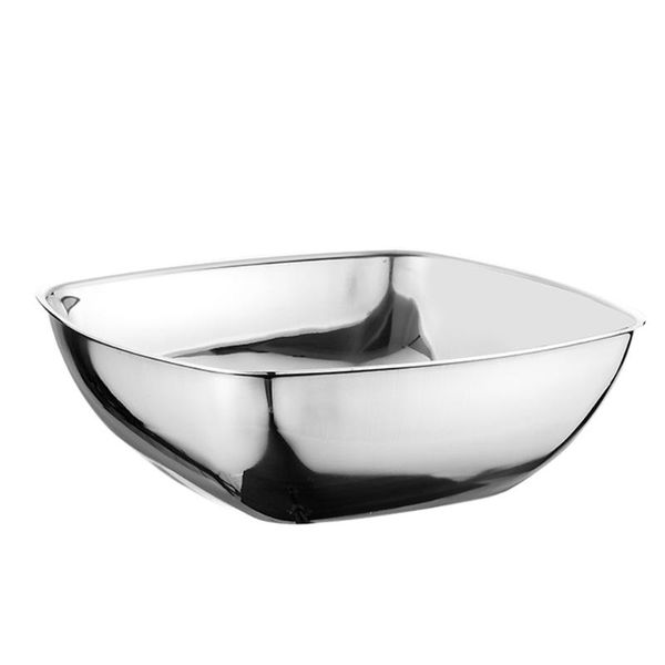 

stainless steel salad bowl square sauce fruit rice healthy shatterproof kitchen accessories bowls