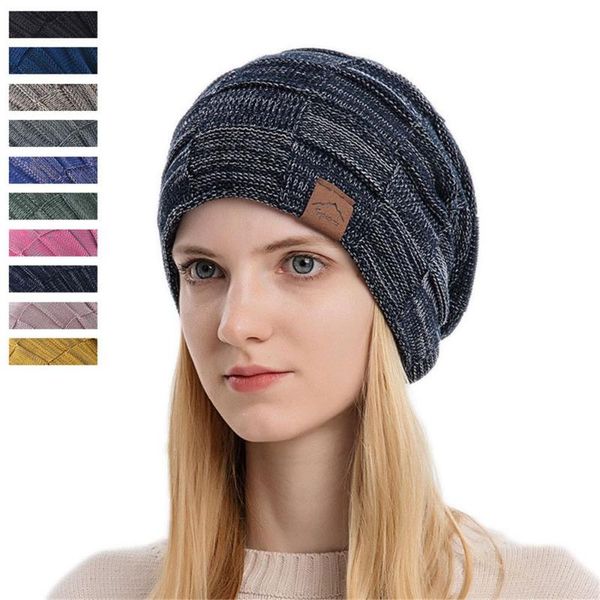 

beanies thick keep warm winter wool millinery women's knitted hat caps hedging