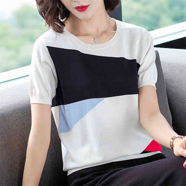

women's t-shirt summer t shirt women elasticity oversized woman clothes female short sleeve tube knit canale 1zj, White