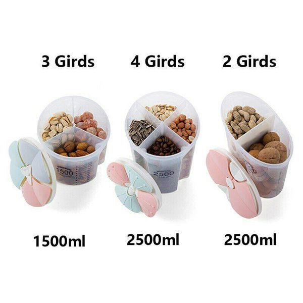 

storage bottles & jars healthy containers cereal grain dry food tank transparent cover plastic case js23