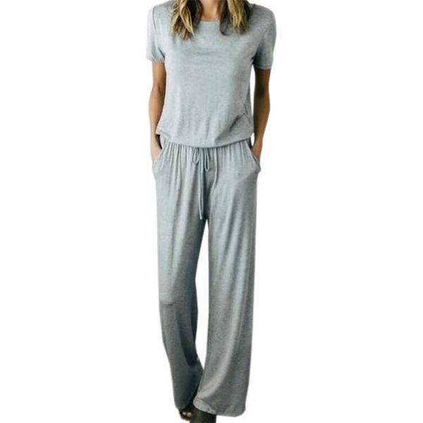 Calças de pernas largas macacao feminino plus tamanho macacão bolsos cordão solto casual longo Playsuit mulheres outono vinho vermelhos jumpsuits y19060501