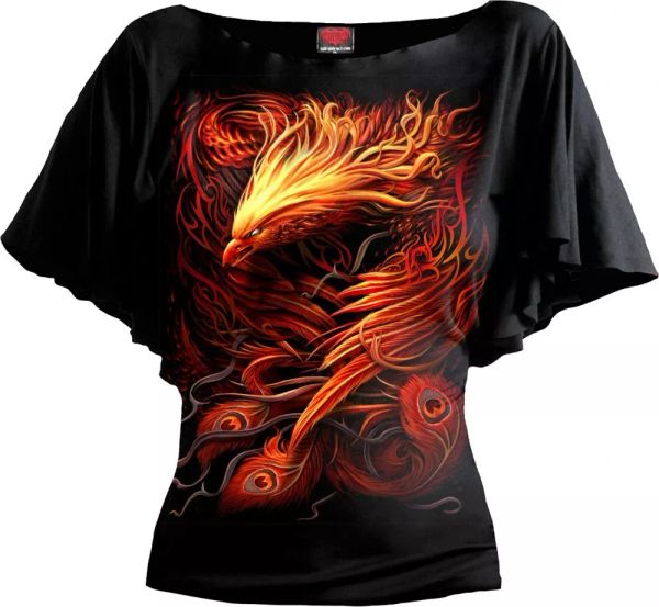 

t shirt animals donna aquila dorata spiral nera, White;black