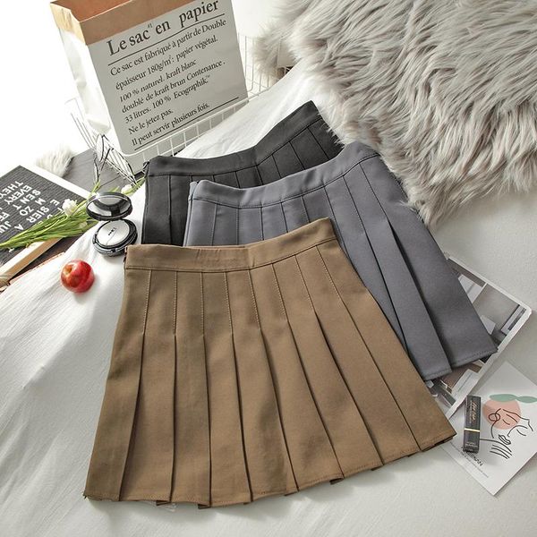 

skirts autumn college style women skirt mini dance high waist female student black pleated mujer