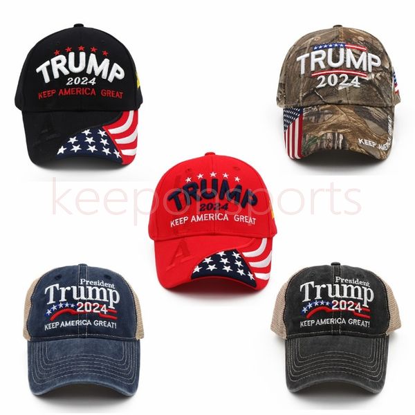 

trump snapbacks baseball cap hat embroidery cotton us presidential election keep america great president trump 2024 republican kag maga for, Black;white