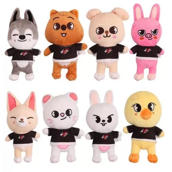 Favor Favor Skzoo Pelúcia Brinquedos Perda Miúdos 20 cm dos desenhos animados Boneca de Animais recheados BBokari Leebit Wolf Chan Puppym Kids Adultos Presente