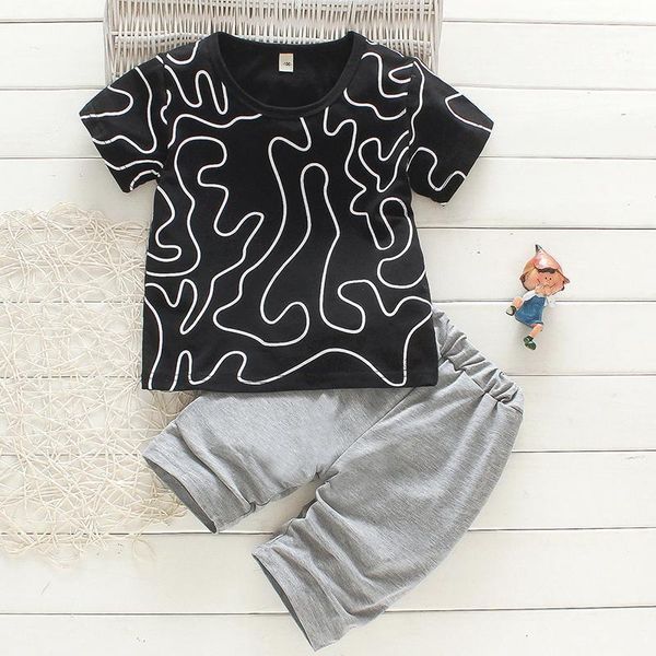 

clothing sets menoea 2-6 years kids summer printed t-shirt short sleeve 2021 fashion children boys girls casual toddler clothes suits1, White