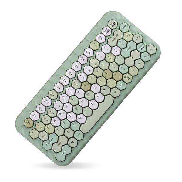 

2.4g wireless bluetooth keyboard sweet color prismatic 83-keys silent keyboards