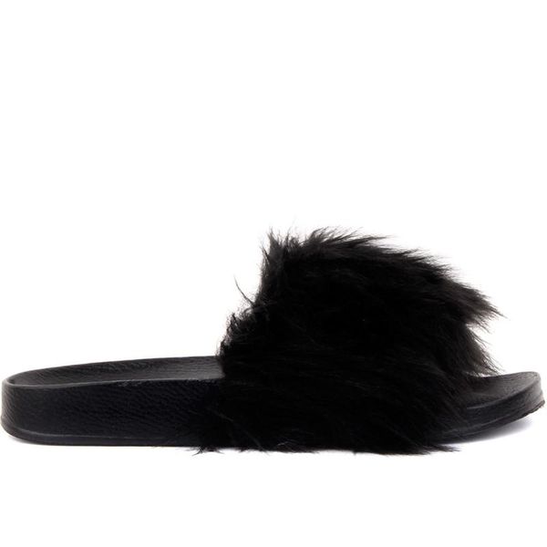 

slippers moxee-black plush women