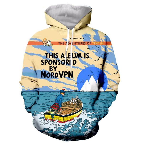

men's hoodies & sweatshirts comer 3d printing cool hooded sweater casual streetwear direct sales, Black