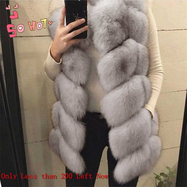 Faux Kürk Yelek Kadınlar Sahte Kürk Kolsuz Ceket Lüks SREETWear Moda Yelek Kürklü Teddy Bear Coat Kış Ceket Y0829