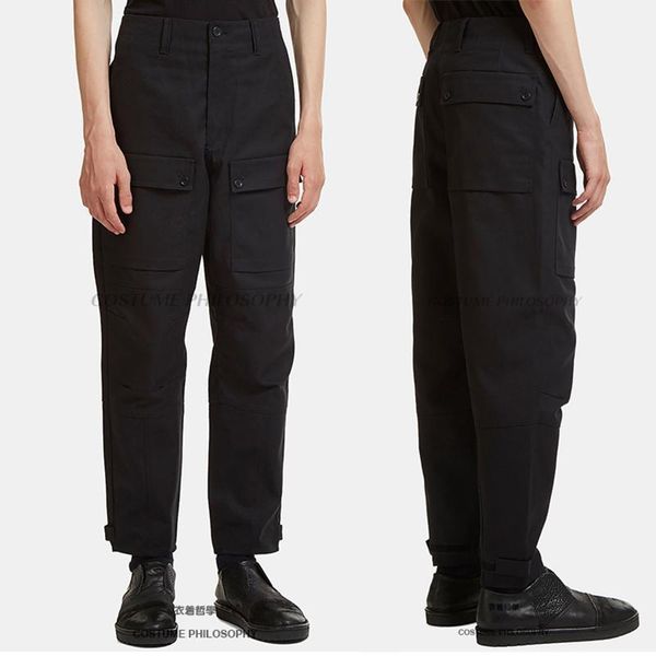 

27-44 2021 men's clothing fashion gd casual loose multi pocket pants overalls upon haren plus size singer costumes, Black