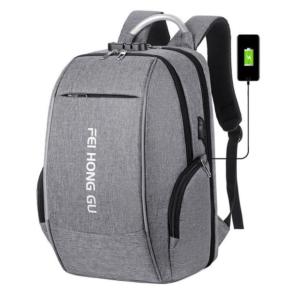 

backpack business men's usb charging fashion trend simple school bag casual travel female