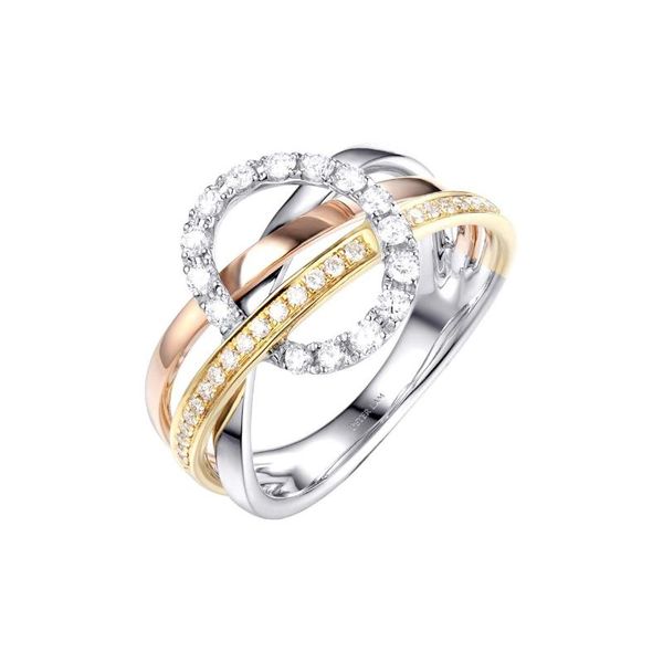 

luxury three-tone color copper alloy acrylic multi cross pattern size 11 fashion jewelry wedding/engagement rings for women wedding, Slivery;golden