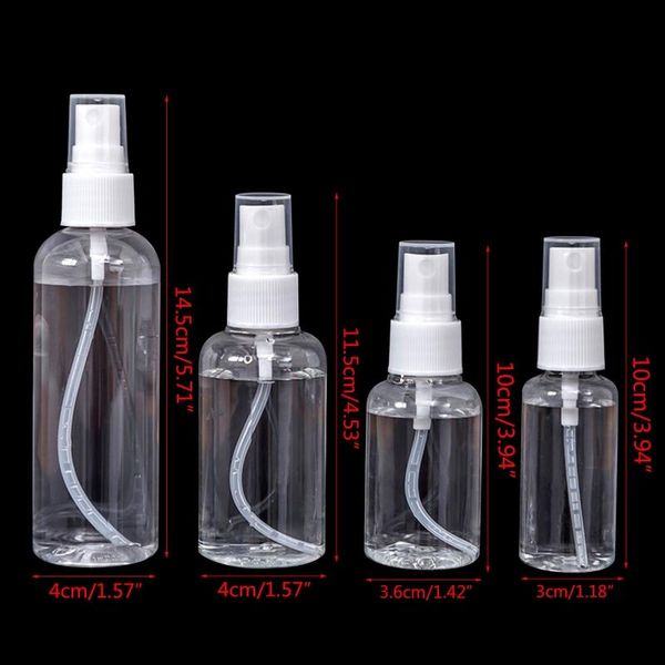 

storage bottles & jars 4pcs transparent spray bottle portable travel container