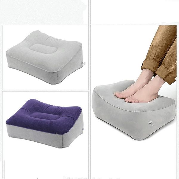 

pillow useful inflatable portable travel footrest plane train kids bed foot rest pad pvc for massage car