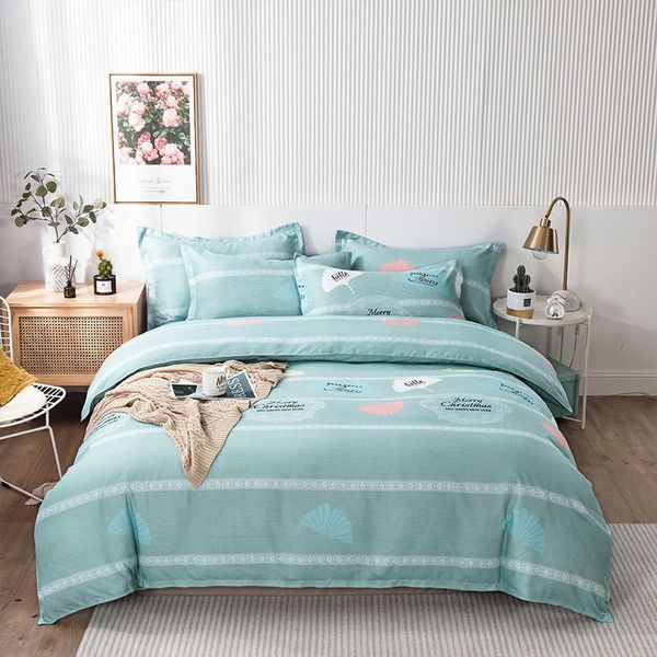 

2021 twill matte & fitted sheet 4-piece atmospheric home textile bedding