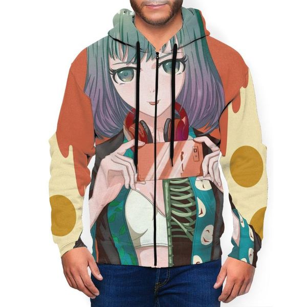 

men's hoodies & sweatshirts 3d print hooded fashion oversized hoodie autumn long sleeve streetwear casual jacket, Black