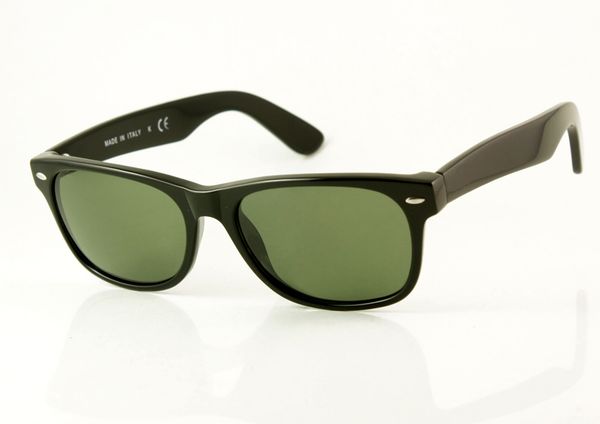 

classic 2132 sunglasses mens fashion acetate black frames glasses ladys designer green lens eyewear 55mm, White;black