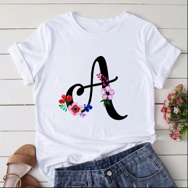 

summer letter printed harajuku short women t shirt sleeved o neck tees girl tee femme, White