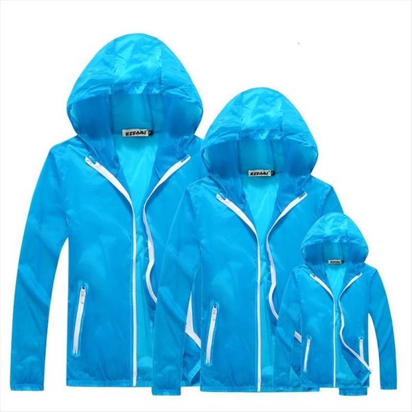 

kids summer clothing boys girls outdoor hooded jacket coat waterproof ultraviolet proof ultra thin child tees sun protective, Blue;gray
