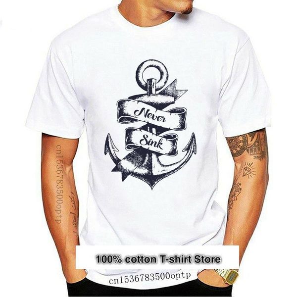 

men's t-shirts nueva ancla camiseta iv deportes velero vela capitÃ¡n formaciÃ³n Ãºnico de los hombres algodÃ³n manga corta, White;black