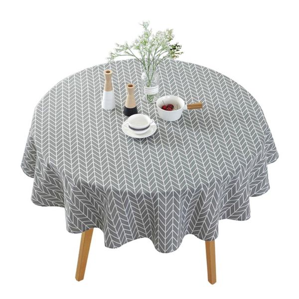 

1.5m round tablecloth cotton linen oil-proof romantic flower printing outdoor mat decoration wedding apparel table cloth