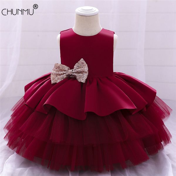 

girl's dresses infant birthday party lace beads newborn baby christening baptism kids princess dress costume for little girls c0228, Red;yellow